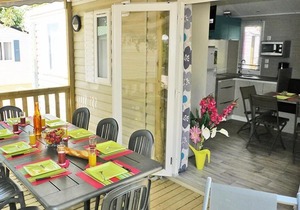 Camping Les Grosses Pierres ***** - Mobil Home 5 Rooms 8 People