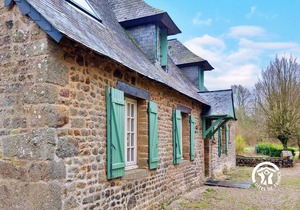 Charming Rustic Stone House with Private Pond, Terrace, and Fishing near Mont Saint Michel