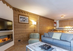 Cozy apartment with pools and spa, ski-in/ski-out, 8 pers, fireplace, parking, pets allowed