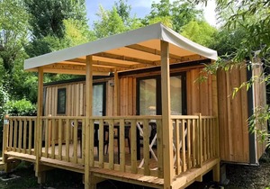 Flower Camping Le Tiradou * - Mobil-Home Premium EVO 29-31m2 (2ch-4pers) + Terrace semi-covered + Clim + LV + TV 4 persons
