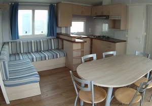 Flower Camping Le Pavillon * - Mobil home Standard 34m2 - 3 bedrooms + Semi-covered terrace 6 people