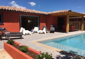 New villa, 4/6 people, private swimming pool 300m from Pinarello beach, PRM