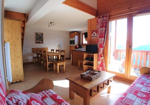 SKI IN SKI OUT BALCONY SOUTH WIFI DUPLEX 8-10 PEOPLE BISANNE 1500 LES SAISIES