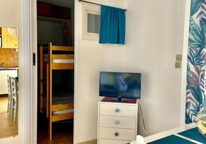 Studio cabine avec terrasse, 4 couchages, parking privé - Marseillan - FR-1-326-415