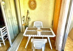 Studio cabine avec terrasse, 4 couchages, parking privé - Marseillan - FR-1-326-415