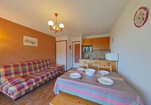 Studio RDC 4 pers, accès pistes, parking - FR-1-241-96