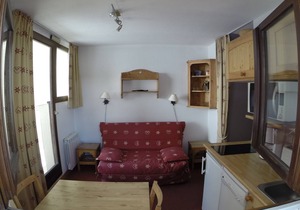 Tignes Val Claret ski-in ski-out Studio cabin 3/4 people at 2150m