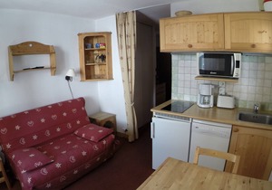 Tignes Val Claret ski-in ski-out Studio cabin 3/4 people at 2150m