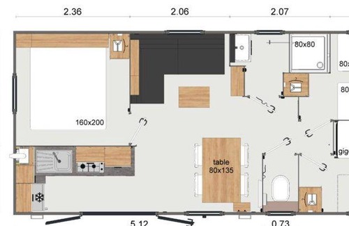 Montsoreau House | 32 m² Mobile home ∙ 2 bedrooms ∙ 6 guests