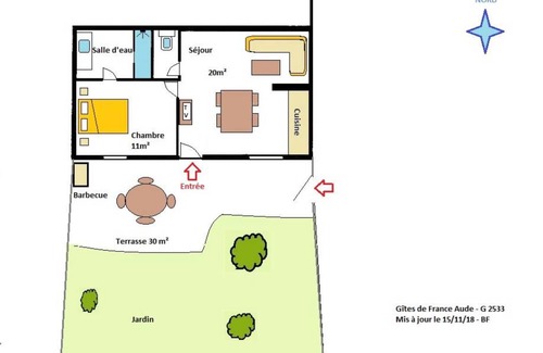 Fontjoncouse House | 40 m² Gîte ∙ 1 bedroom ∙ 2 guests