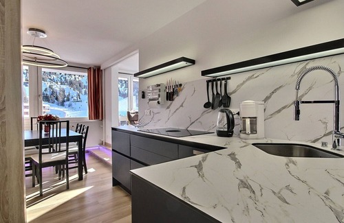 Plagne Centre Apartment | Stunning renovated apartment with balcony and WiFi