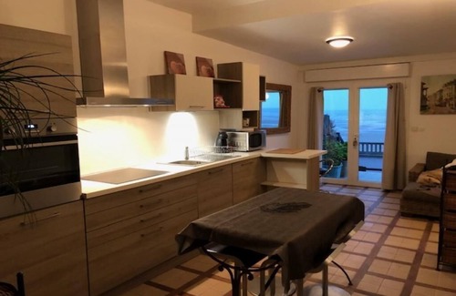 Cabourg Apartment | Waterfront terrace and direct DRC surelevé unique beach access