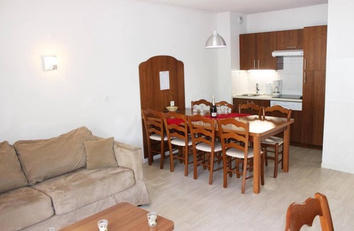 La Mongie Apartment | 50m from ski slopes, view ski slopes/mountain, swimming pool, terrace, parking, tv, ski locker, 64m²