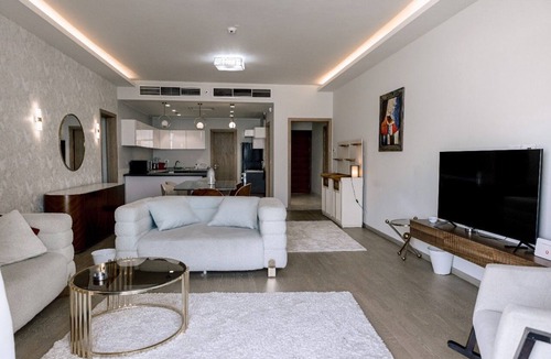 6th of October City Apartment | ALSAWAH | Luxury 3BR Suite @Aeon Towers: Balcony & Skyline View
