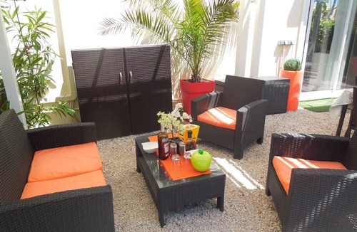 Cap d'Agde Apartment | Appart T3 duplex 57m2 Jardin70m2.CLIM TV TNT+SAT EU BOX FIBRE PORT MALFATO.
