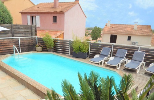 Biguglia House | Beautiful house with swimming pool terraces garden air conditioning wifi 10' from the sea