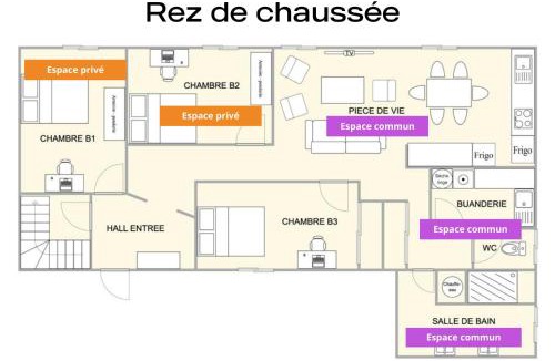 Cholet Apartment | Coeur de ville #B1 - Chambre privée dans logement partagée - Proche commerces et transports