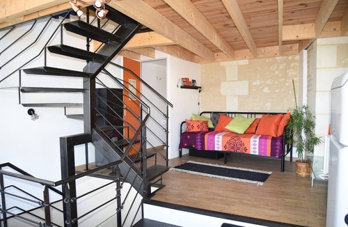 Amboise Cottage | Loft 3 * partly troglo, downtown, parking, garden, superb view, 4/5 pers