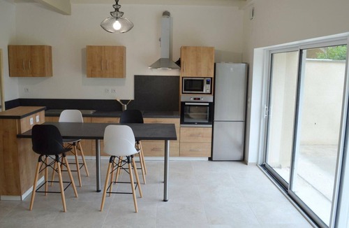 Chalain-le-Comtal Cottage | Modern cottage with shared pool and shaded terrace