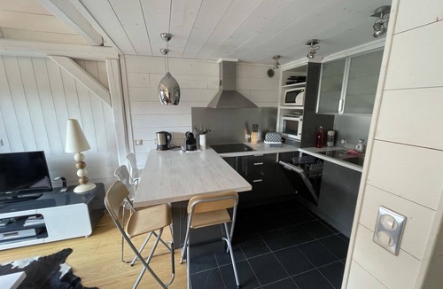 Les Claux Apartment | Newly renovated Vars les Claux snow front apartment, mountain view terrace.