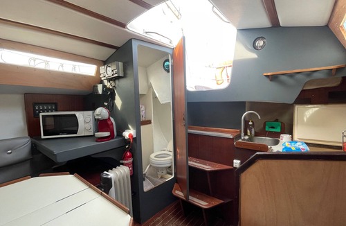 Cherbourg-en-Cotentin Boat Rental | Sailing Boat 'Miraflores' with Sea View, Private Terrace and Wi-Fi