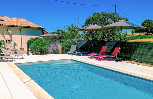 Roumagne Villa | Secure gated/fenced heated pool. Short drive to historic towns and restaurants