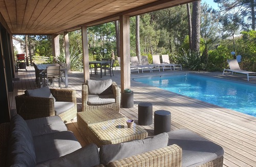 Lacanau-Ocean House | Superb quiet house, private heated pool, near ocean, lake and golf