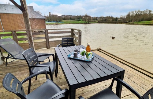 Villiers-Charlemagne Cottage | Waterfront Chalet with Private Fishing, Terrace, and Games, Sleeps 5-7