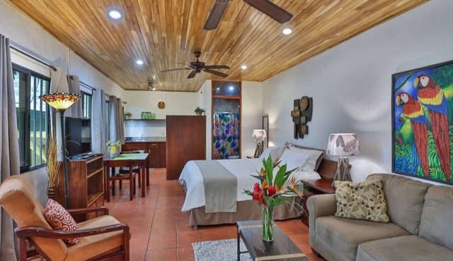 Jungle Creek 'El Gekko': Studio Creekside Apart, Central, Pool & Wildlife!