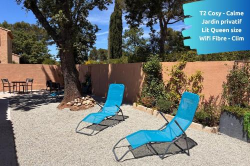 L'Oustalet - T2 neuf, calme, jardin privatif, clim