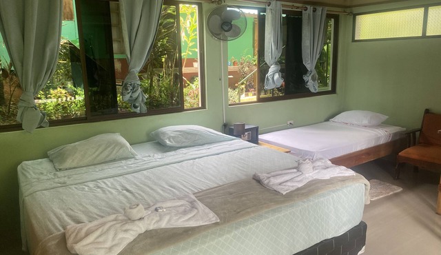 Motmot, triple confort room with air conditioning and sea view