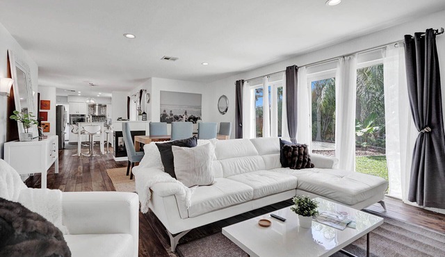 Waterfront 2BR Home Heated Pool BBQ Parking!