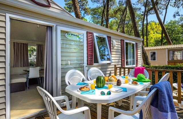 Camping Les Biches ***** - Classic 4-room mobile home 6 people