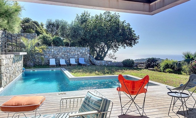 Corbara Villa | Luxury villa, sea view - swimming pool facing the sunset