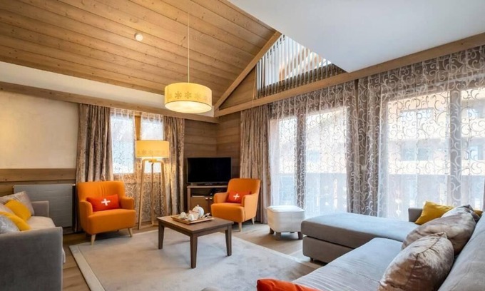 Meribel Centre Apartment | Résidence Pierre & Vacances Premium L'Hevana ***** - Apartment 8 people - 3 bedrooms - Fireplace - Sauna